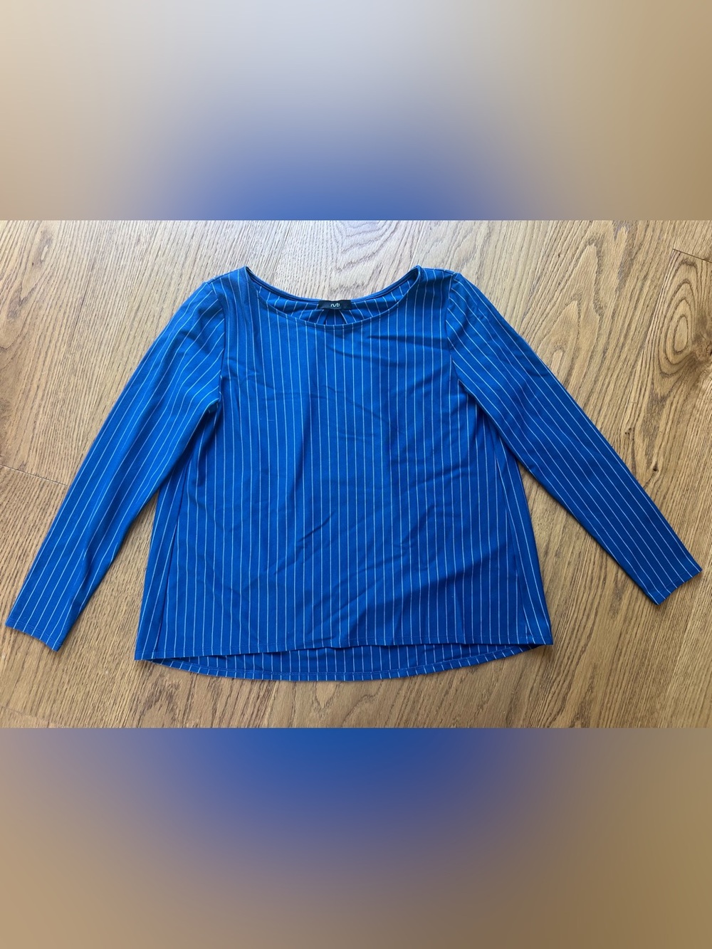 Ruti Blue Pinstripe Long-Sleeve Women's Top Size 0